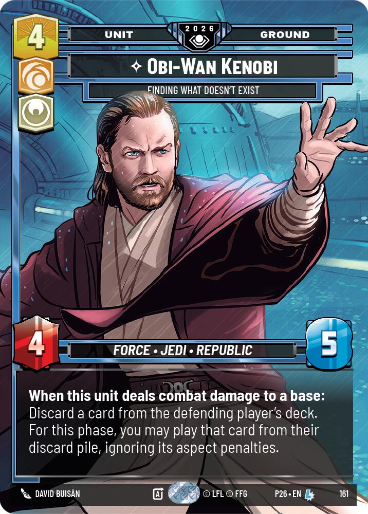 Obi-Wan Kenobi - Finding What Doesn't Exist (161) (Prize Wall) (Foil) (161) [Galactic Championship 2026] | Exor Games New Glasgow