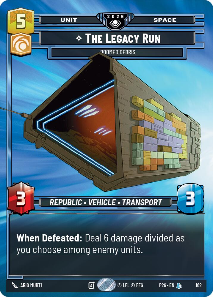 The Legacy Run - Doomed Debris (162) (Prize Wall) (Foil) (162) [Galactic Championship 2026] | Exor Games New Glasgow