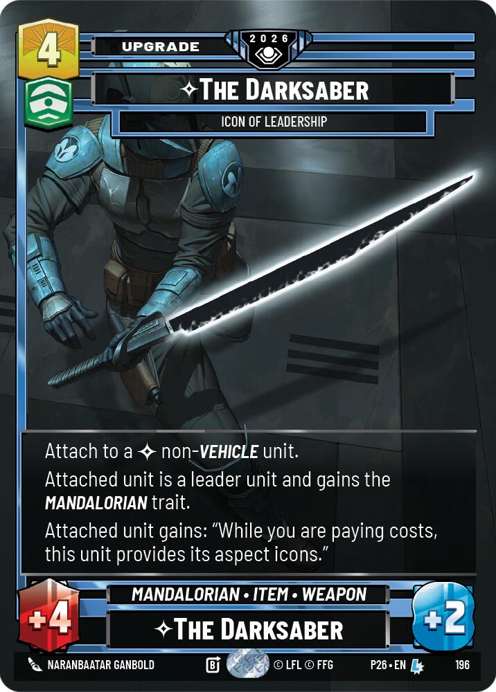 The Darksaber - Icon of Leadership (196) (196) [Galactic Championship 2026] | Exor Games New Glasgow