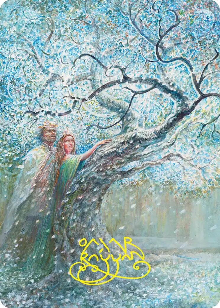 Flowering of the White Tree Art Card (Gold-Stamped Signature) [The Hobbit Art Series] | Exor Games New Glasgow
