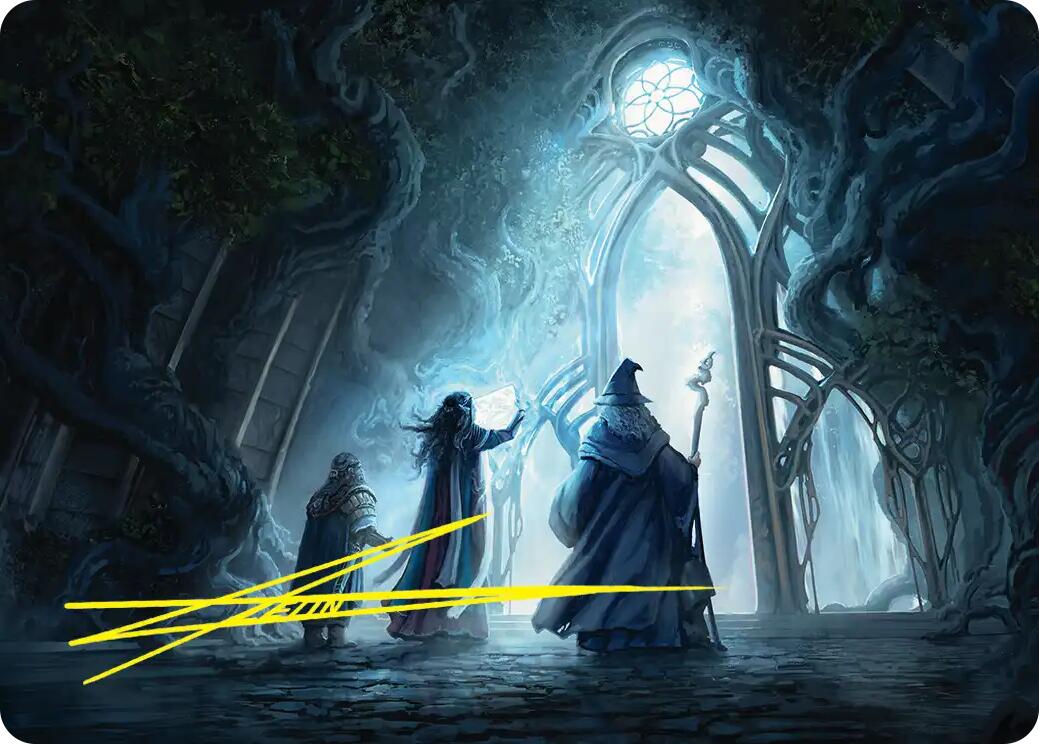 Uncover the Moon-Letters Art Card (Gold-Stamped Signature) [The Hobbit Art Series] | Exor Games New Glasgow