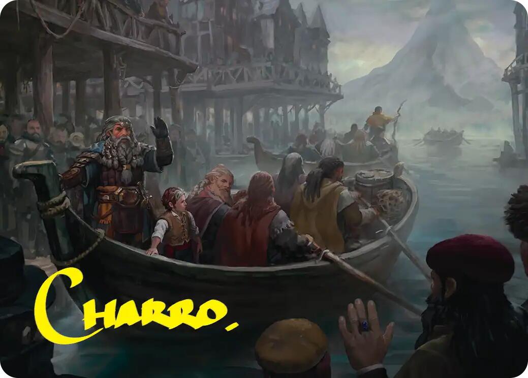 Uneasy Partings Art Card (Gold-Stamped Signature) [The Hobbit Art Series] | Exor Games New Glasgow