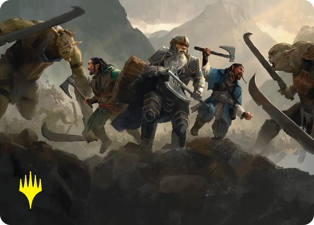 Struggle of Howling Steel Art Card (Gold-Stamped) [The Hobbit Art Series] | Exor Games New Glasgow