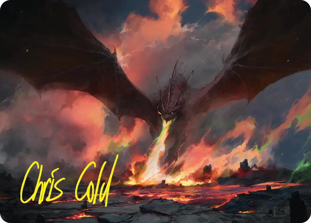 Smaug, the Great Calamity Art Card (Gold-Stamped Signature) [The Hobbit Art Series] | Exor Games New Glasgow