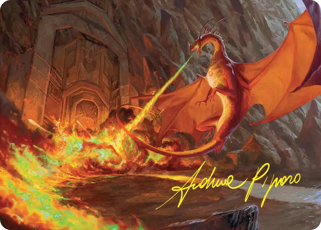 Smaug's Fury Art Card (Gold-Stamped Signature) [The Hobbit Art Series] | Exor Games New Glasgow
