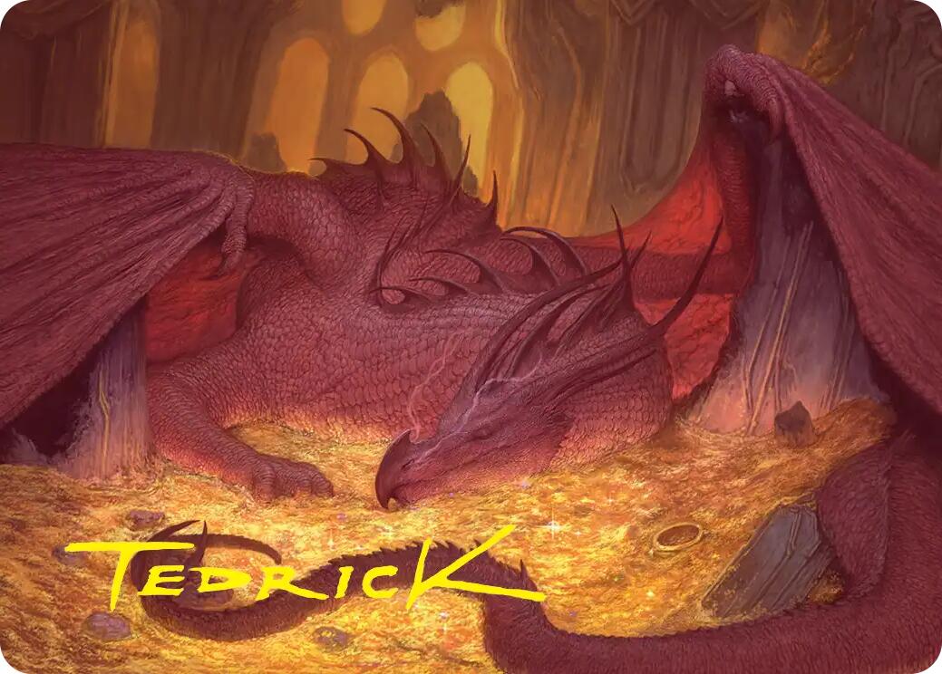 Smaug the Magnificent Art Card (Gold-Stamped Signature) [The Hobbit Art Series] | Exor Games New Glasgow