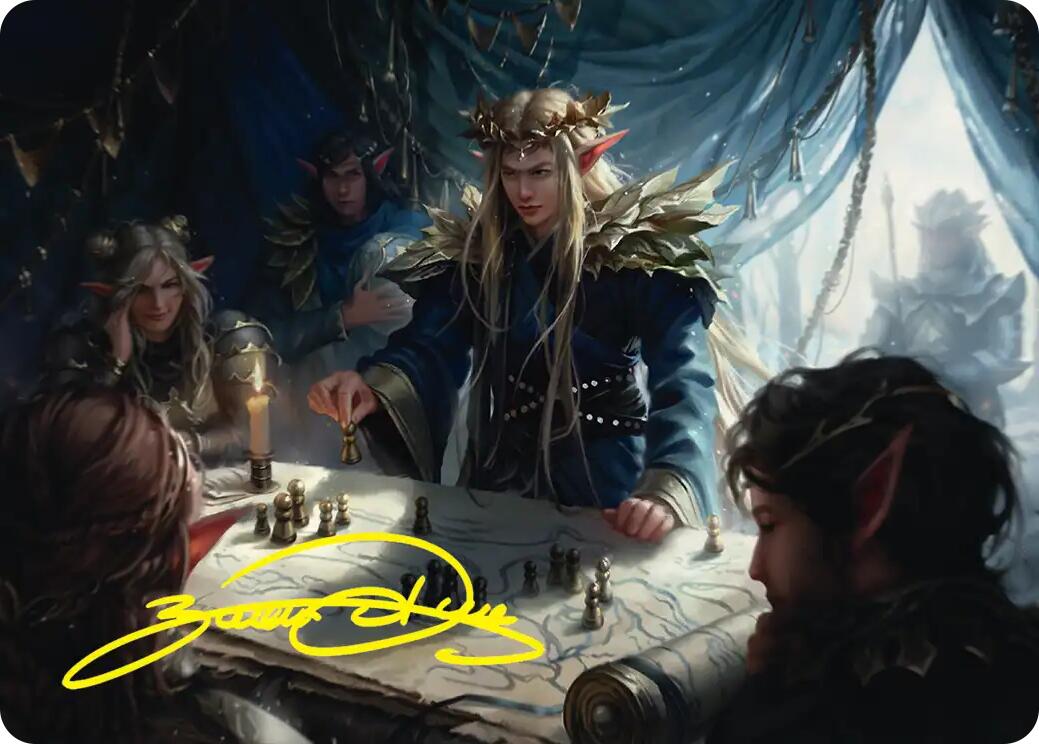 Thranduil the Strategist Art Card (Gold-Stamped Signature) [The Hobbit Art Series] | Exor Games New Glasgow