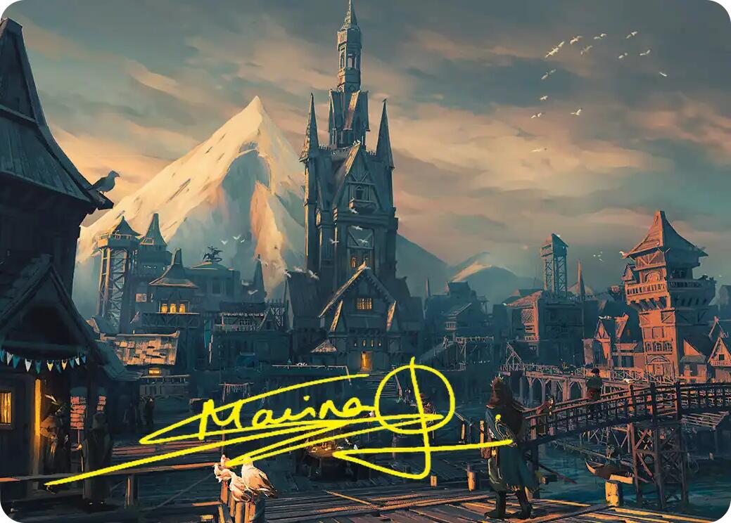 Lake-town Art Card (Gold-Stamped Signature) [The Hobbit Art Series] | Exor Games New Glasgow