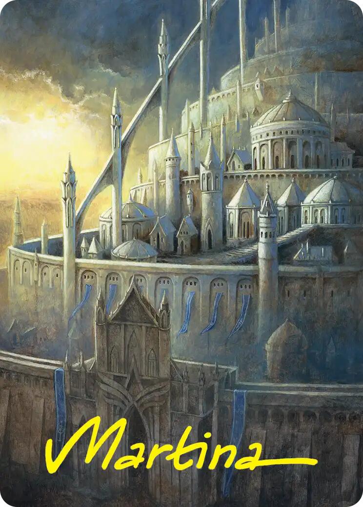 Minas Tirith Art Card (Gold-Stamped Signature) [The Hobbit Art Series] | Exor Games New Glasgow