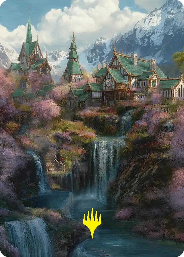 Rivendell Art Card (Gold-Stamped) [The Hobbit Art Series] | Exor Games New Glasgow