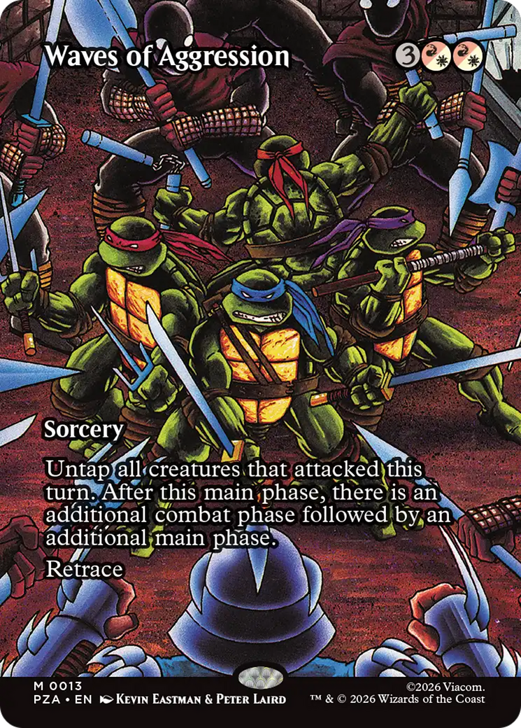 Waves of Aggression (Borderless) [Teenage Mutant Ninja Turtles Eternal-Legal] | Exor Games New Glasgow