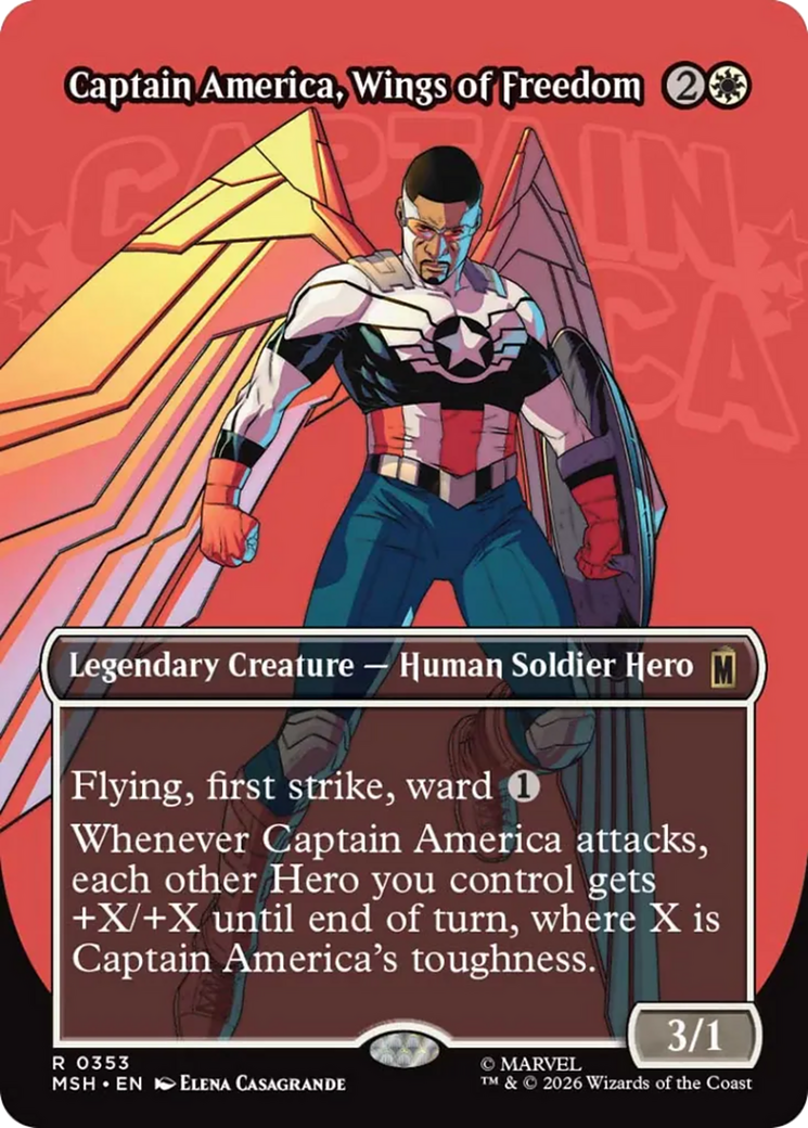 Captain America, Wings of Freedom (Borderless) [Marvel Super Heroes] | Exor Games New Glasgow