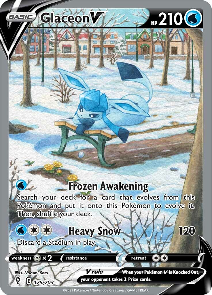 Glaceon V (175/203) [Sword & Shield: Evolving Skies] | Exor Games New Glasgow