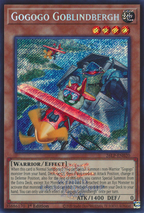 Gogogo Goblindbergh (Emblazoned Secret Rare) [26LP-EN020] Secret Rare | Exor Games New Glasgow