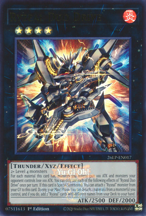 Ryzeal Duo Drive (Emblazoned) [26LP-EN017] Ultra Rare | Exor Games New Glasgow
