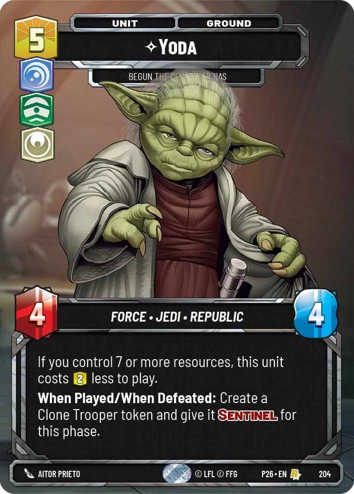 Yoda - Begun, the Clone War Has (204) (204) [Sector and Regional Promos: Season 2] | Exor Games New Glasgow