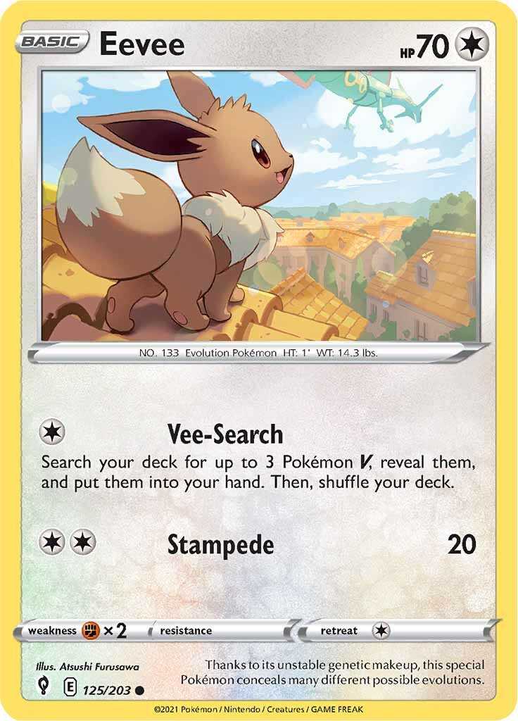 Eevee (125/203) [Sword & Shield: Evolving Skies] | Exor Games New Glasgow