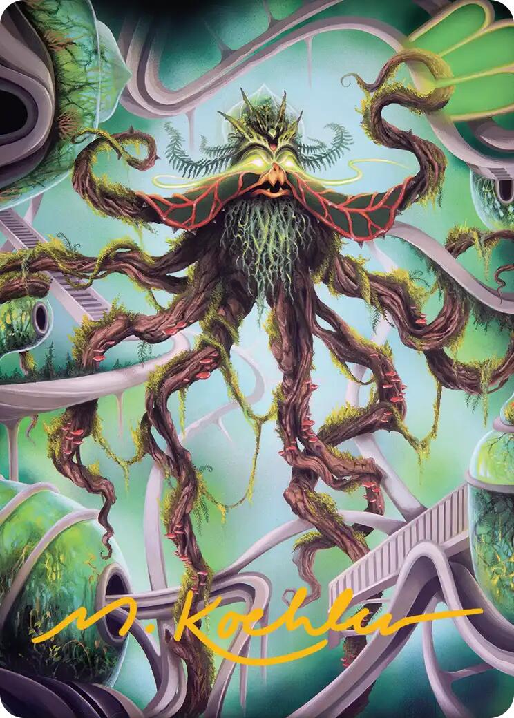 Verdant Kraken Art Card (Gold-Stamped Signature) [Reality Fracture Art Series] | Exor Games New Glasgow