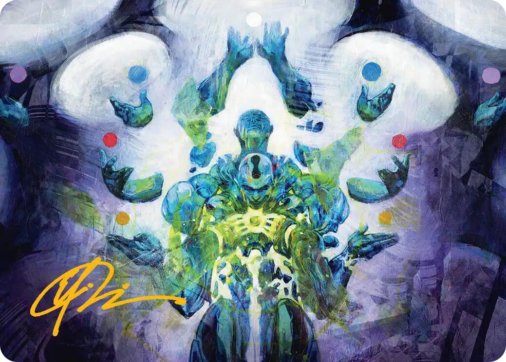 Avatar of Burgeoning Echoes Art Card (Gold-Stamped Signature) [Reality Fracture Art Series] | Exor Games New Glasgow