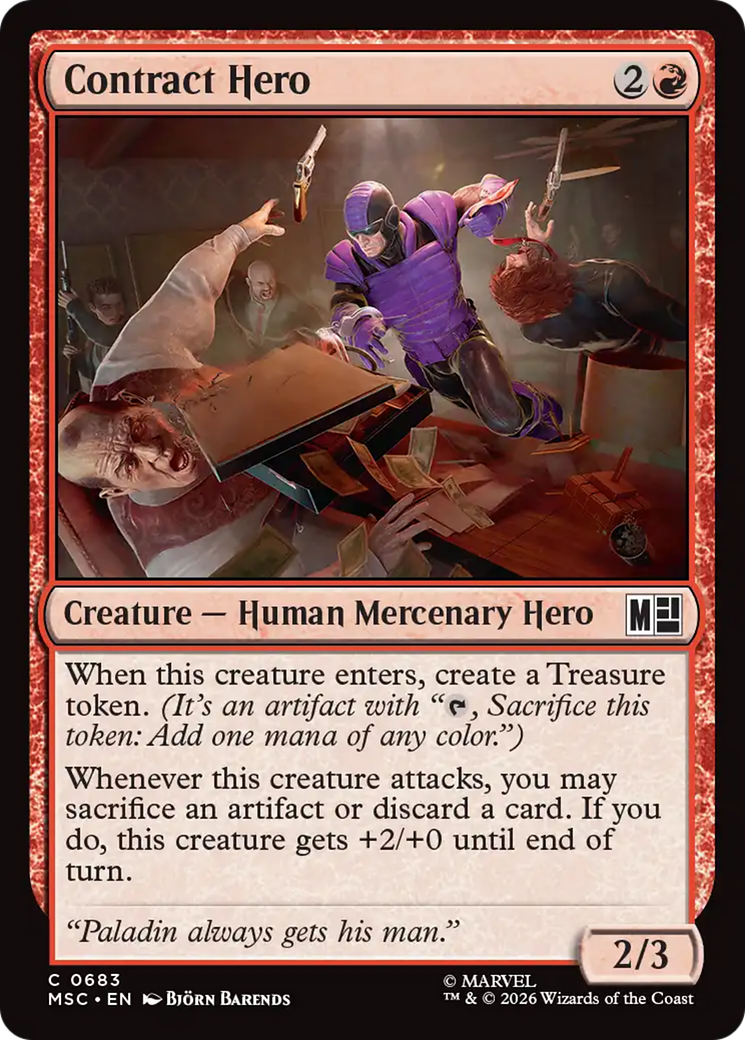 Contract Hero [Marvel Super Heroes Commander] | Exor Games New Glasgow