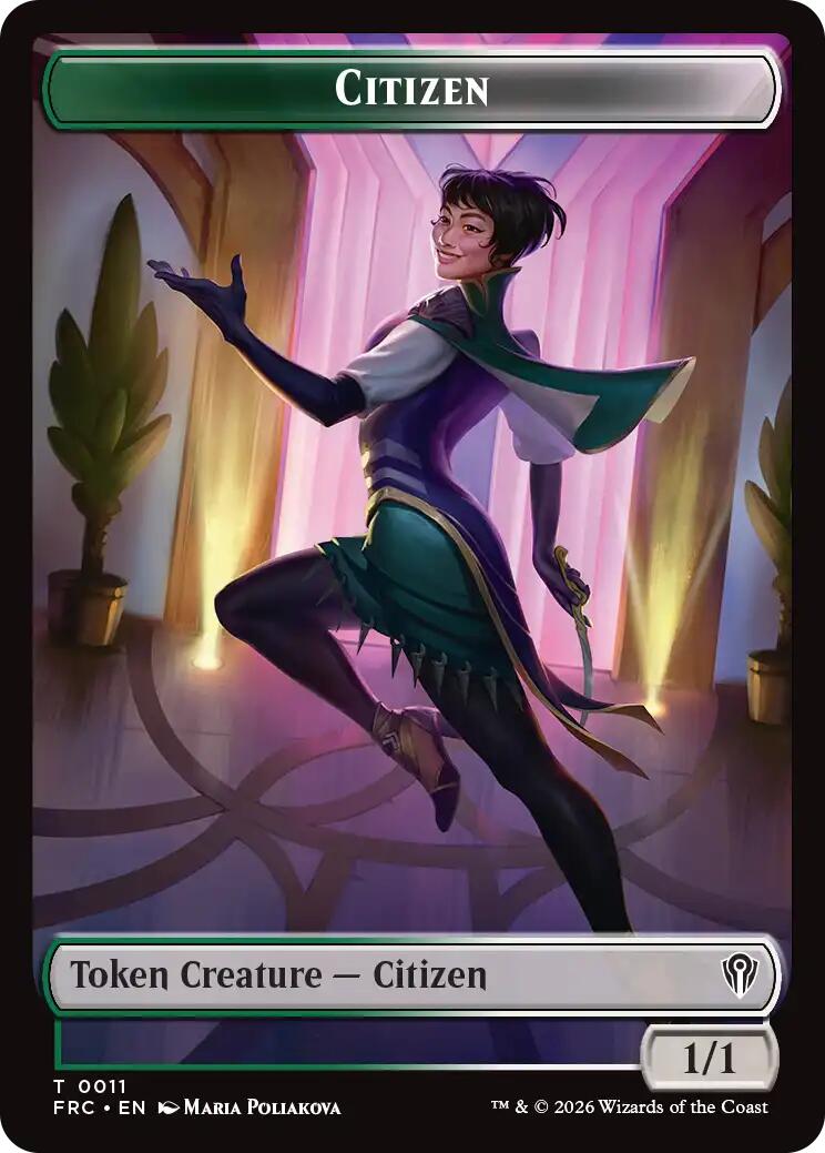 Citizen // The Monarch Double-Sided Token [Reality Fracture Commander Tokens] | Exor Games New Glasgow