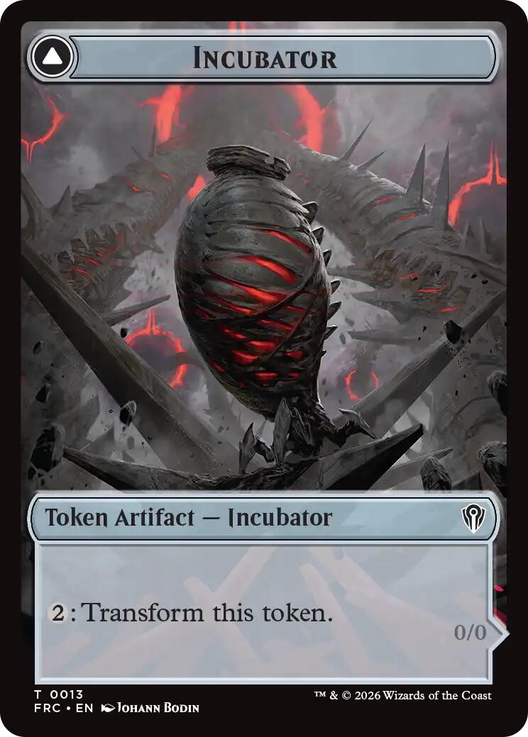 Phyrexian // Incubator Double-Sided Token [Reality Fracture Commander Tokens] | Exor Games New Glasgow