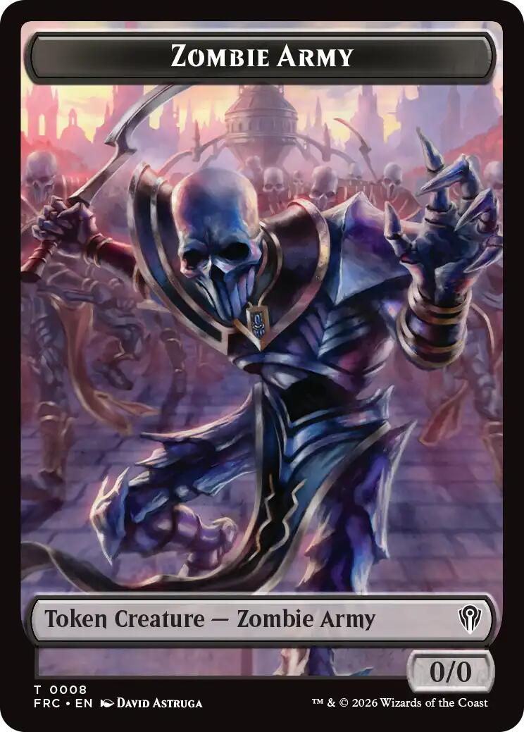 Zombie Army // Goblin Double-Sided Token [Reality Fracture Commander Tokens] | Exor Games New Glasgow