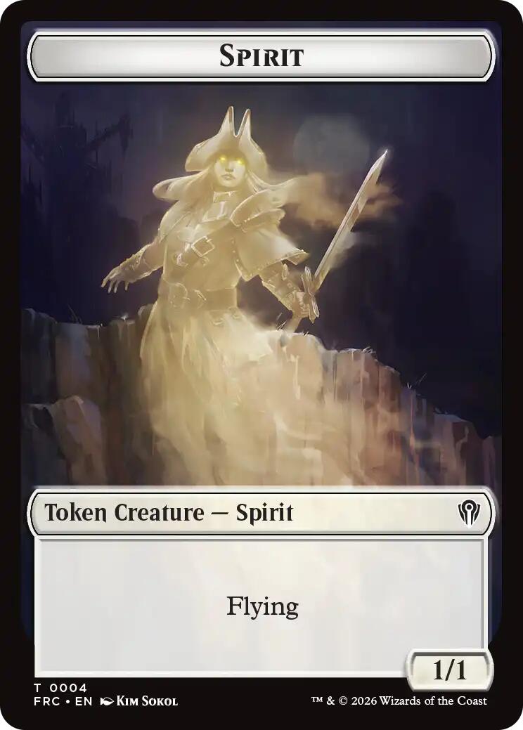 Spirit // Jace Double-Sided Token [Reality Fracture Commander Tokens] | Exor Games New Glasgow