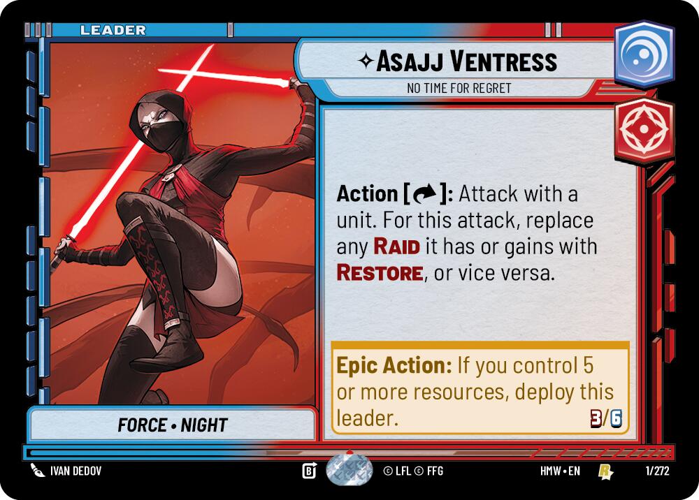 Asajj Ventress - No Time For Regret (1/272) (1/272) [Homeworlds] | Exor Games New Glasgow