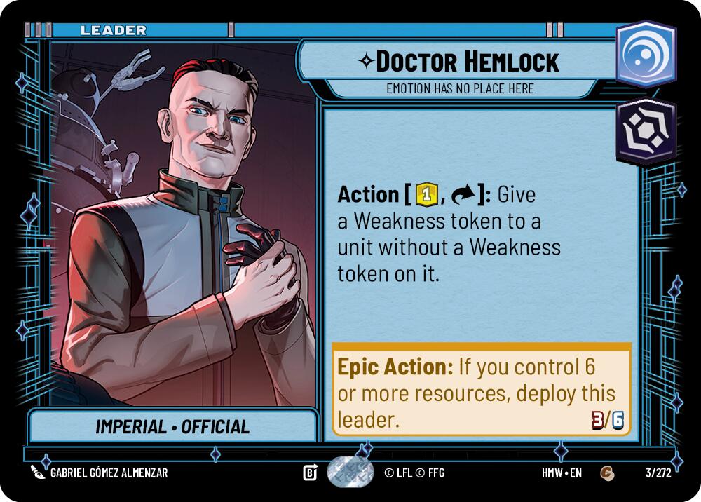Doctor Hemlock - Emotion Has No Place Here (3/272) (3/272) [Homeworlds] | Exor Games New Glasgow
