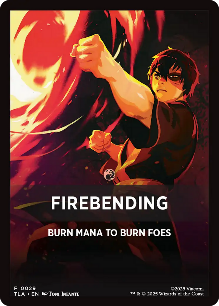 Firebending Theme Card (0029) [Avatar: The Last Airbender Tokens] | Exor Games New Glasgow