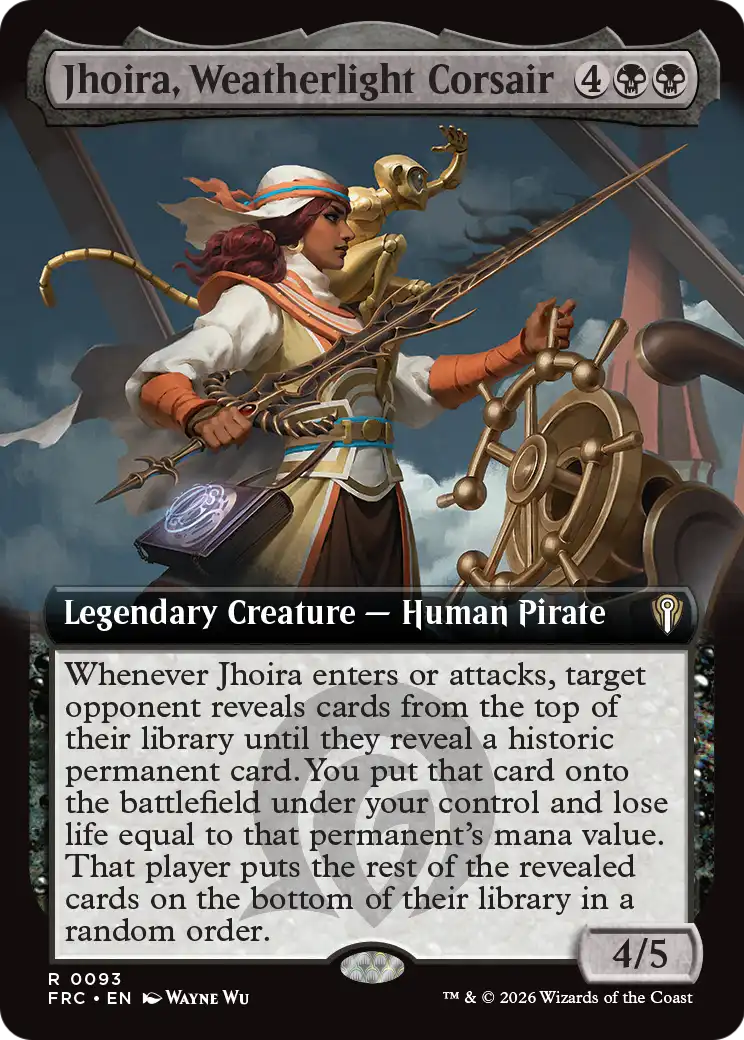 Jhoira, Weatherlight Corsair (Extended Art) [Reality Fracture Commander] | Exor Games New Glasgow
