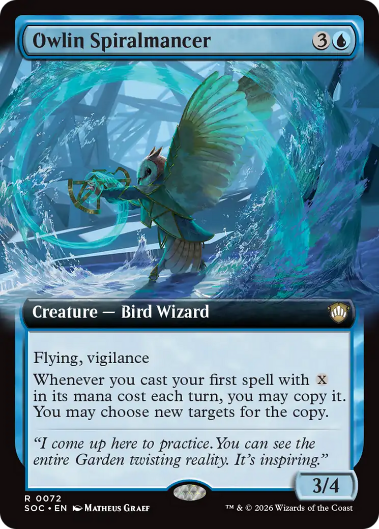 Owlin Spiralmancer (Extended Art) [Secrets of Strixhaven Commander] | Exor Games New Glasgow