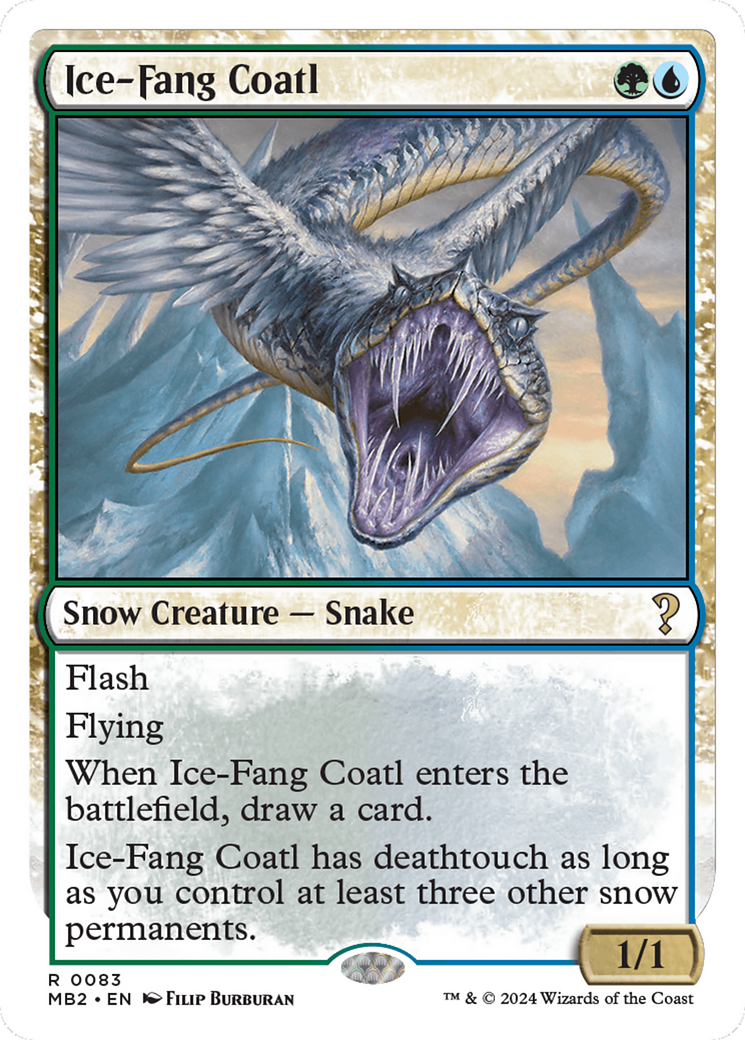 Ice-Fang Coatl (White Border) [Mystery Booster 2] | Exor Games New Glasgow