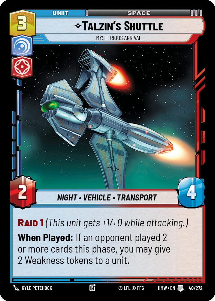 Talzin's Shuttle - Mysterious Arrival (40/272) (40/272) [Homeworlds] | Exor Games New Glasgow