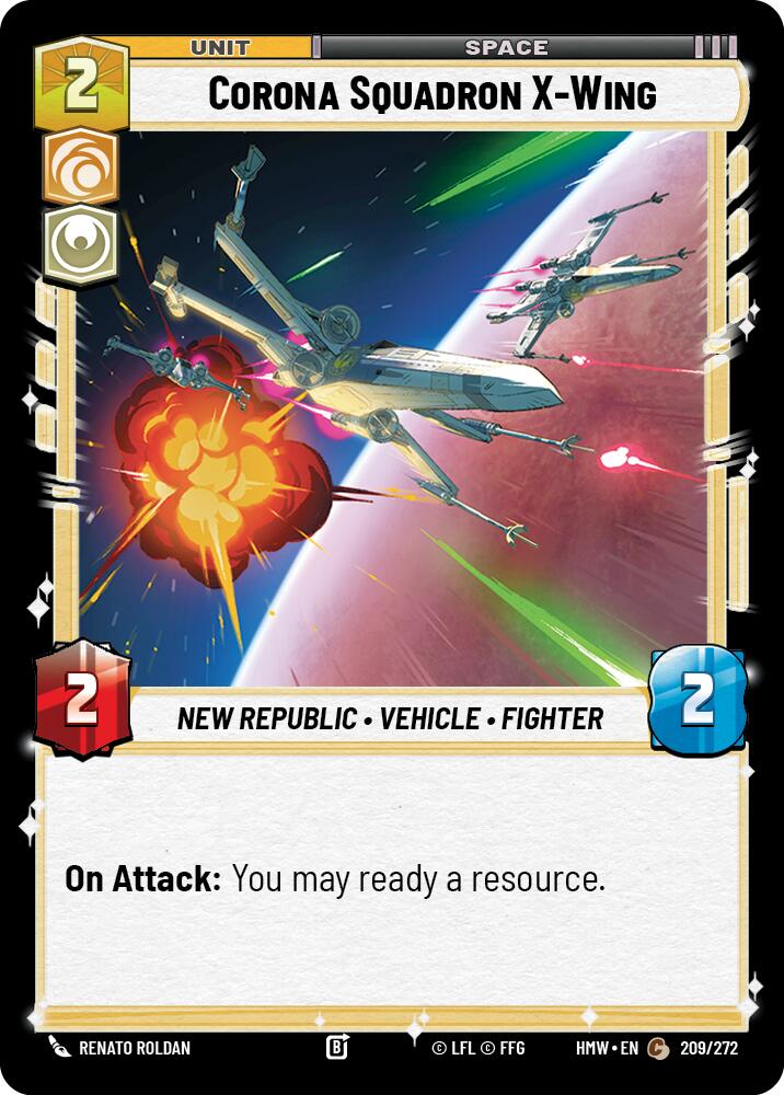 Corona Squadron X-Wing (209/272) (209/272) [Homeworlds] | Exor Games New Glasgow