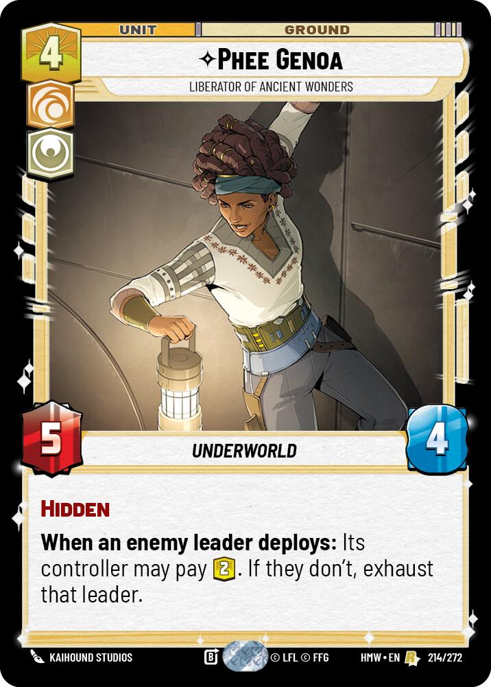 Phee Genoa - Liberator of Ancient Wonders (214/272) (214/272) [Homeworlds] | Exor Games New Glasgow