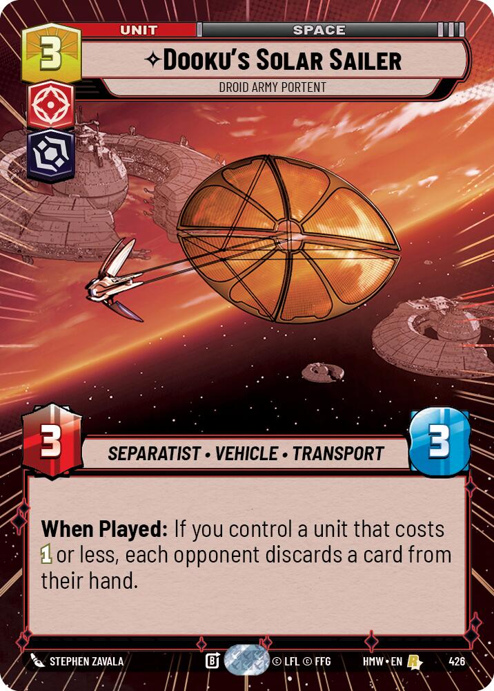 Dooku's Solar Sailer - Droid Army Portent (426) (Hyperspace) (426) [Homeworlds] | Exor Games New Glasgow