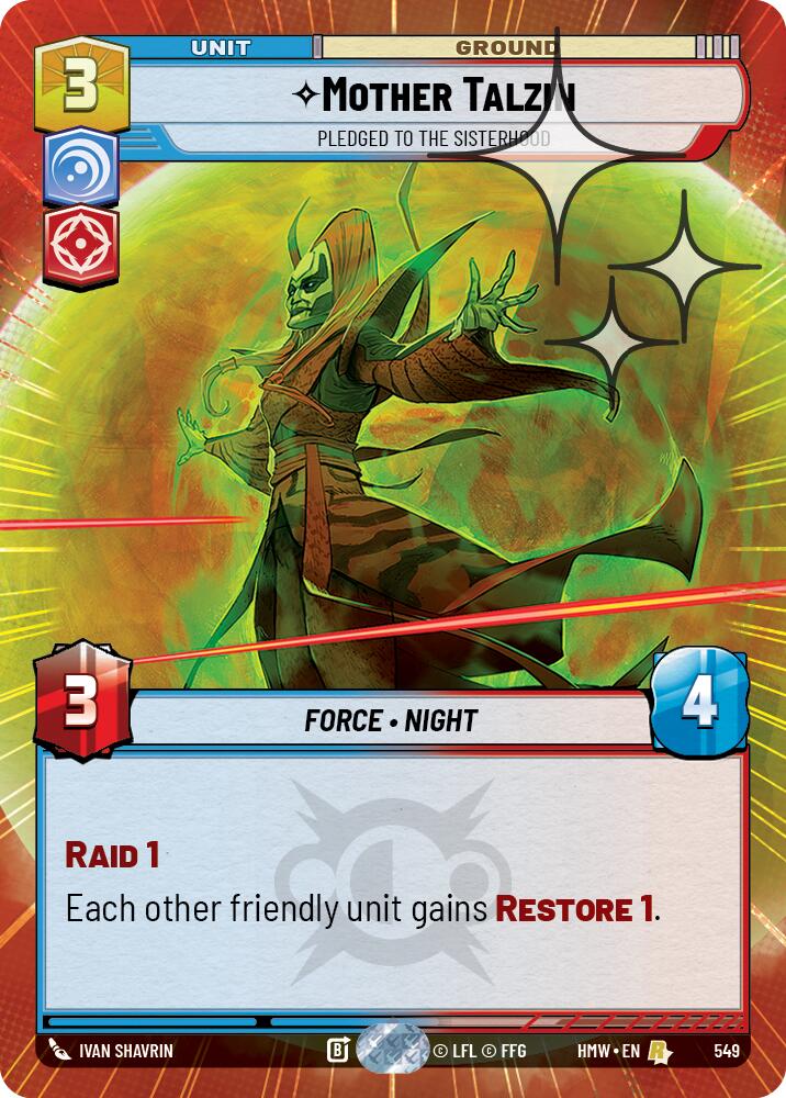 Mother Talzin - Pledged to the Sisterhood (549) (Hyperspace Foil) (549) [Homeworlds] | Exor Games New Glasgow