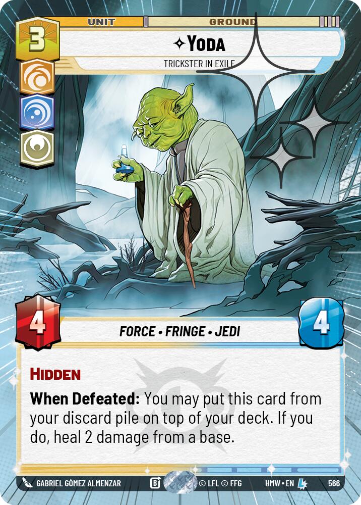 Yoda - Trickster in Exile (566) (Hyperspace Foil) (566) [Homeworlds] | Exor Games New Glasgow