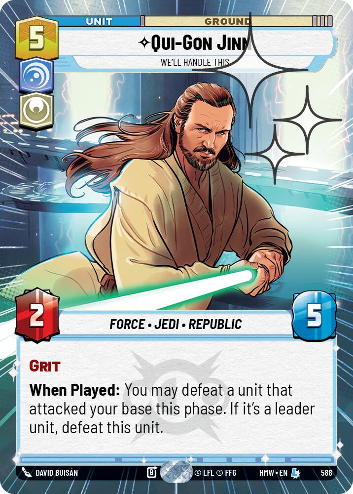 Qui-Gon Jinn - We'll Handle This (588) (Hyperspace Foil) (588) [Homeworlds] | Exor Games New Glasgow