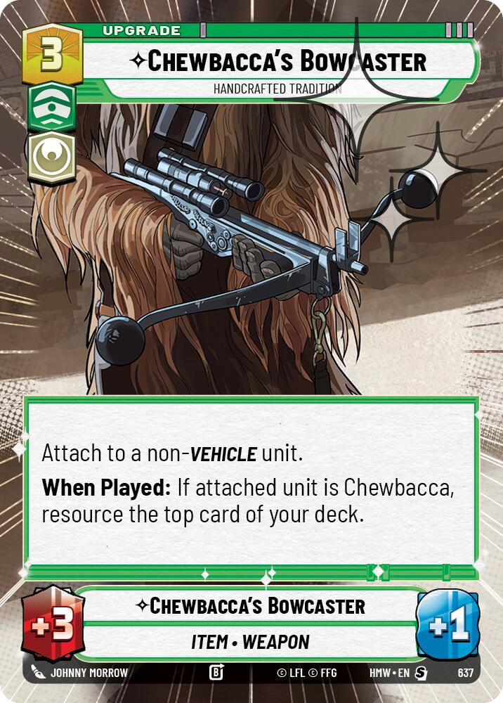 Chewbacca's Bowcaster - Handcrafted Tradition (637) (Hyperspace Foil) (637) [Homeworlds] | Exor Games New Glasgow
