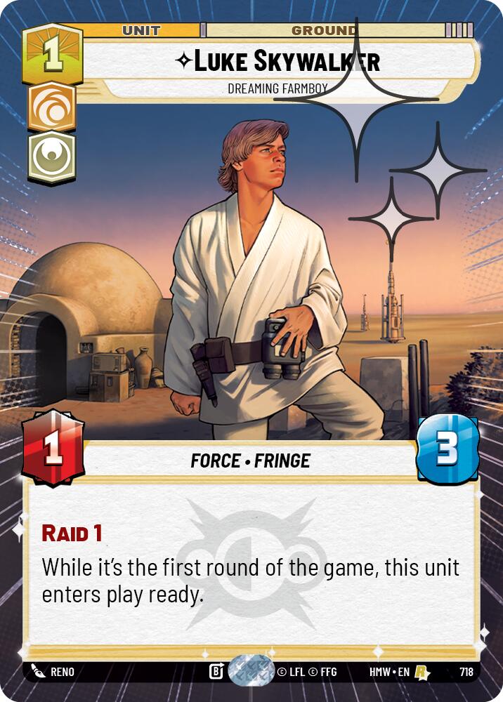 Luke Skywalker - Dreaming Farmboy (718) (Hyperspace Foil) (718) [Homeworlds] | Exor Games New Glasgow