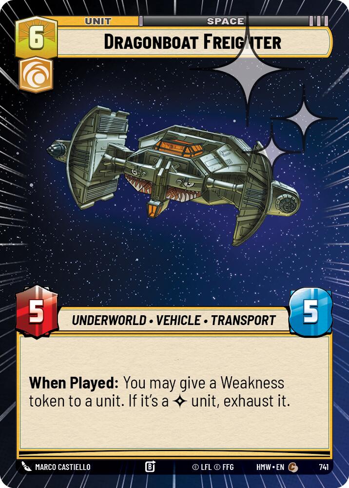 Dragonboat Freighter (741) (Hyperspace Foil) (741) [Homeworlds] | Exor Games New Glasgow