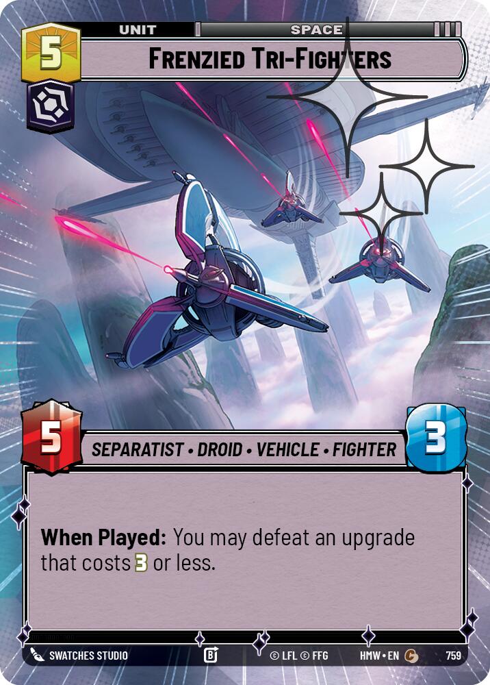 Frenzied Tri-Fighters (759) (Hyperspace Foil) (759) [Homeworlds] | Exor Games New Glasgow