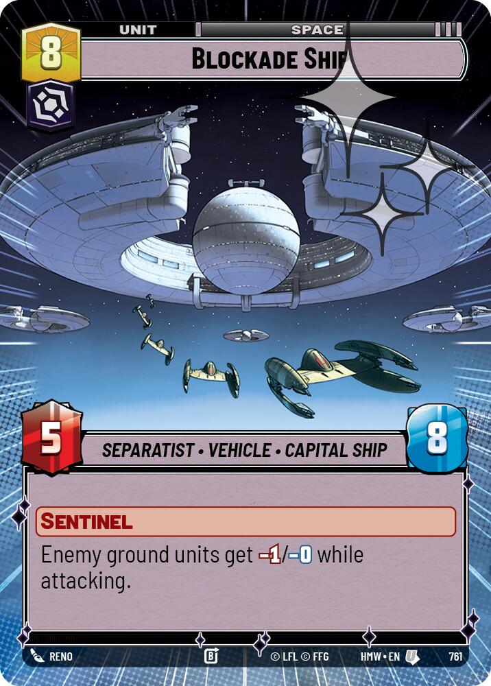Blockade Ship (761) (Hyperspace Foil) (761) [Homeworlds] | Exor Games New Glasgow