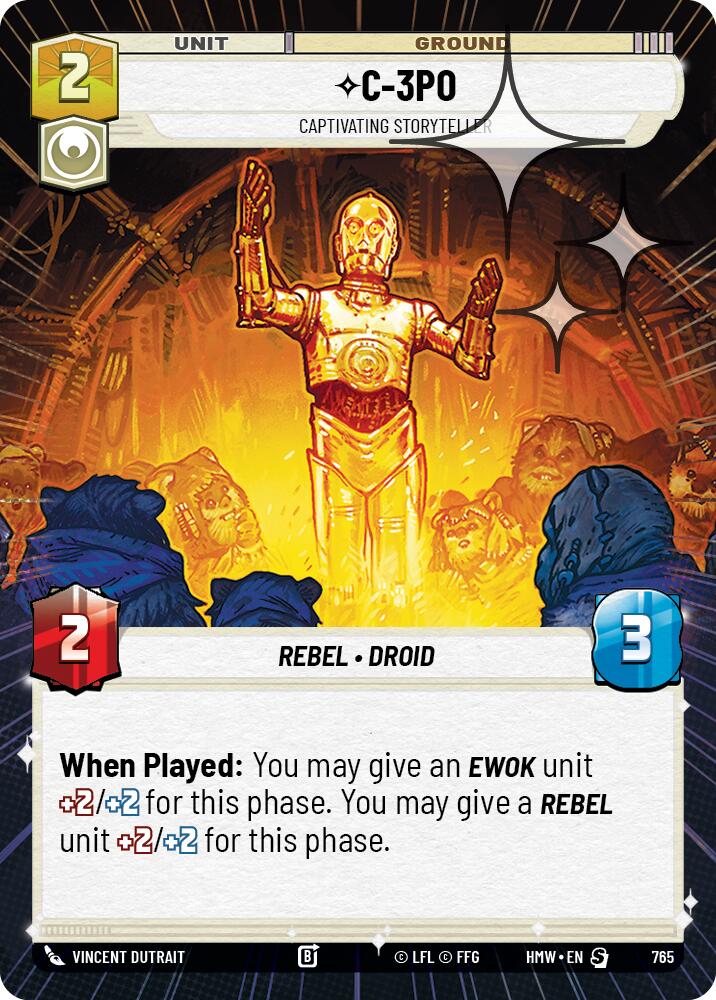 C-3PO - Captivating Storyteller (765) (Hyperspace Foil) (765) [Homeworlds] | Exor Games New Glasgow