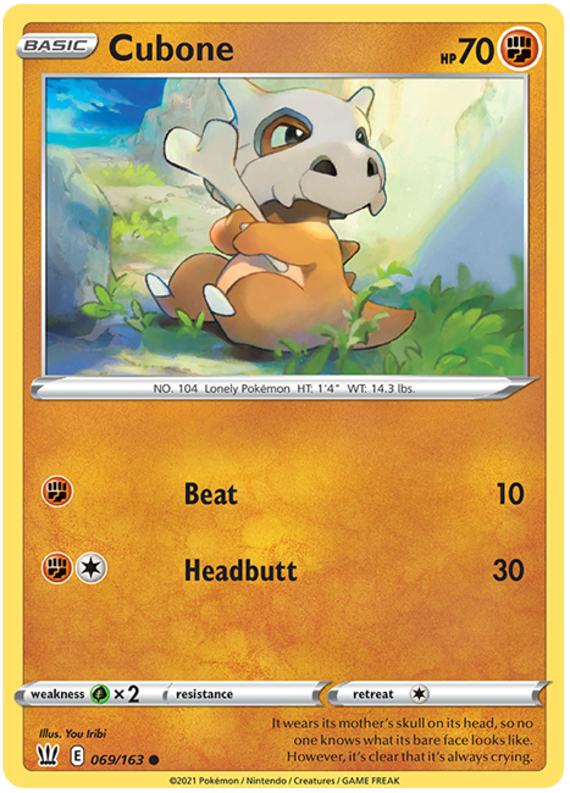 Cubone (069/163) [Sword & Shield: Battle Styles] | Exor Games New Glasgow