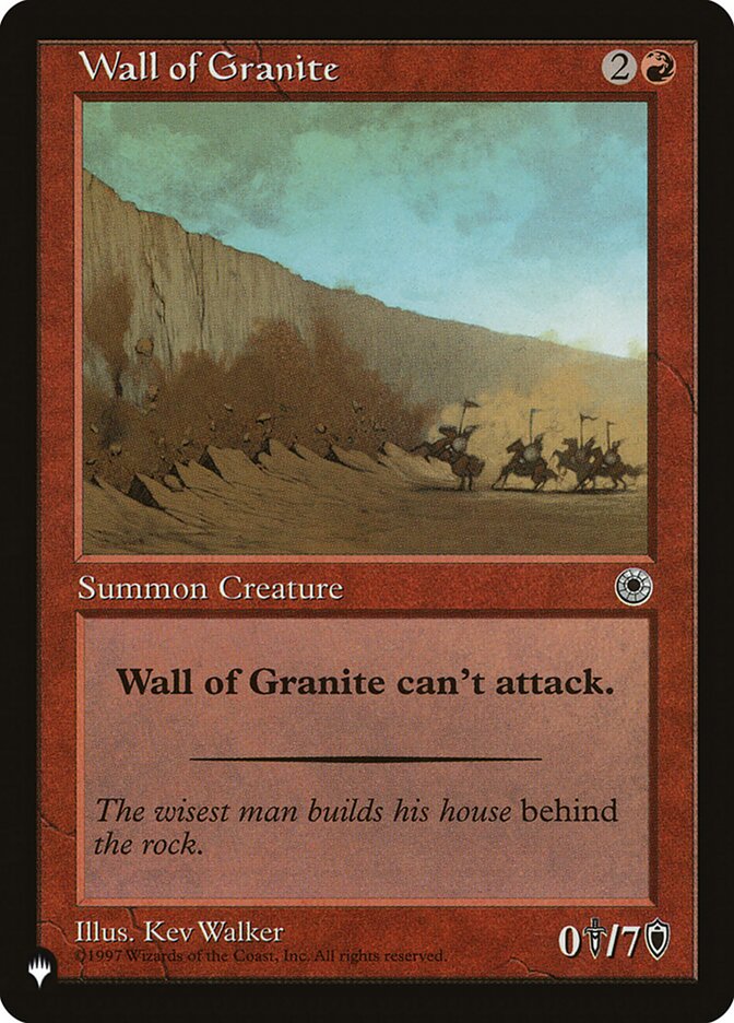 Wall of Granite [The List] | Exor Games New Glasgow