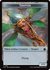 Thopter // Phyrexian Germ Double-Sided Token [Foundations Commander Tokens] | Exor Games New Glasgow